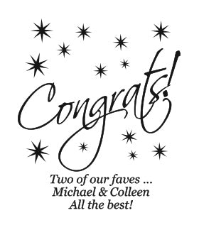 We Olive Congrats in the Stars