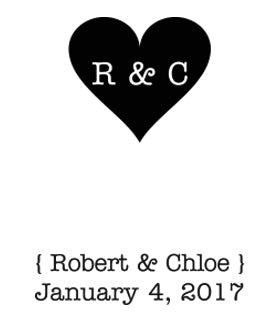 We Olive Monogram Heart