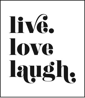 Live Love Laugh candle